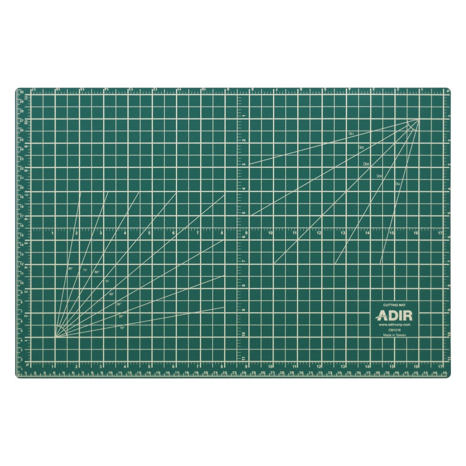 AdirOffice Reversible Self-Healing Cutting Mat - 36 x 48 Inches, Green/Black - Perfect for Quilting, Sewing, Crafts & DIY Projects