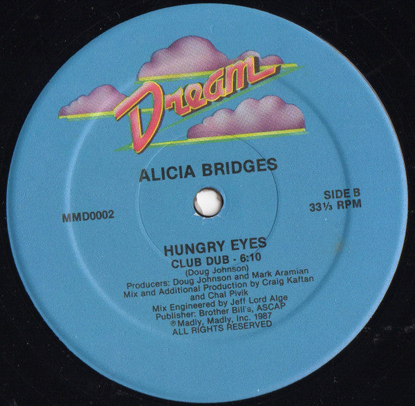 Alicia Bridges Hungry Eyes Vinyl Record LP - 12 Inch Medium Weight for Collectors & Music Lovers - Perfect for Retro Parties & Vintage Music Collections