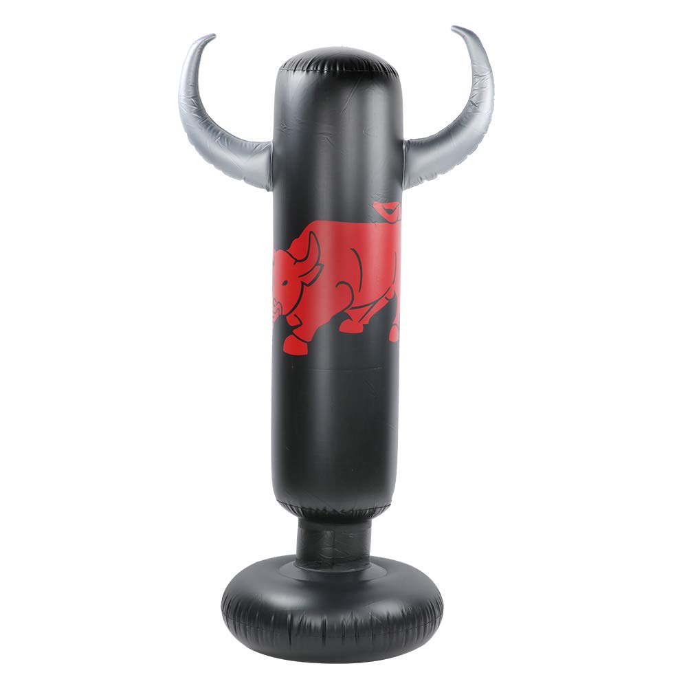Keenso PVC Inflatable Boxing Stand for Adults - Thickened Fitness Column with Cartoon Design, Stress Relief Sandbag Combo for Home Gym & Training | Perfect for Boxing Practice, Strength Training, and Stress Relief