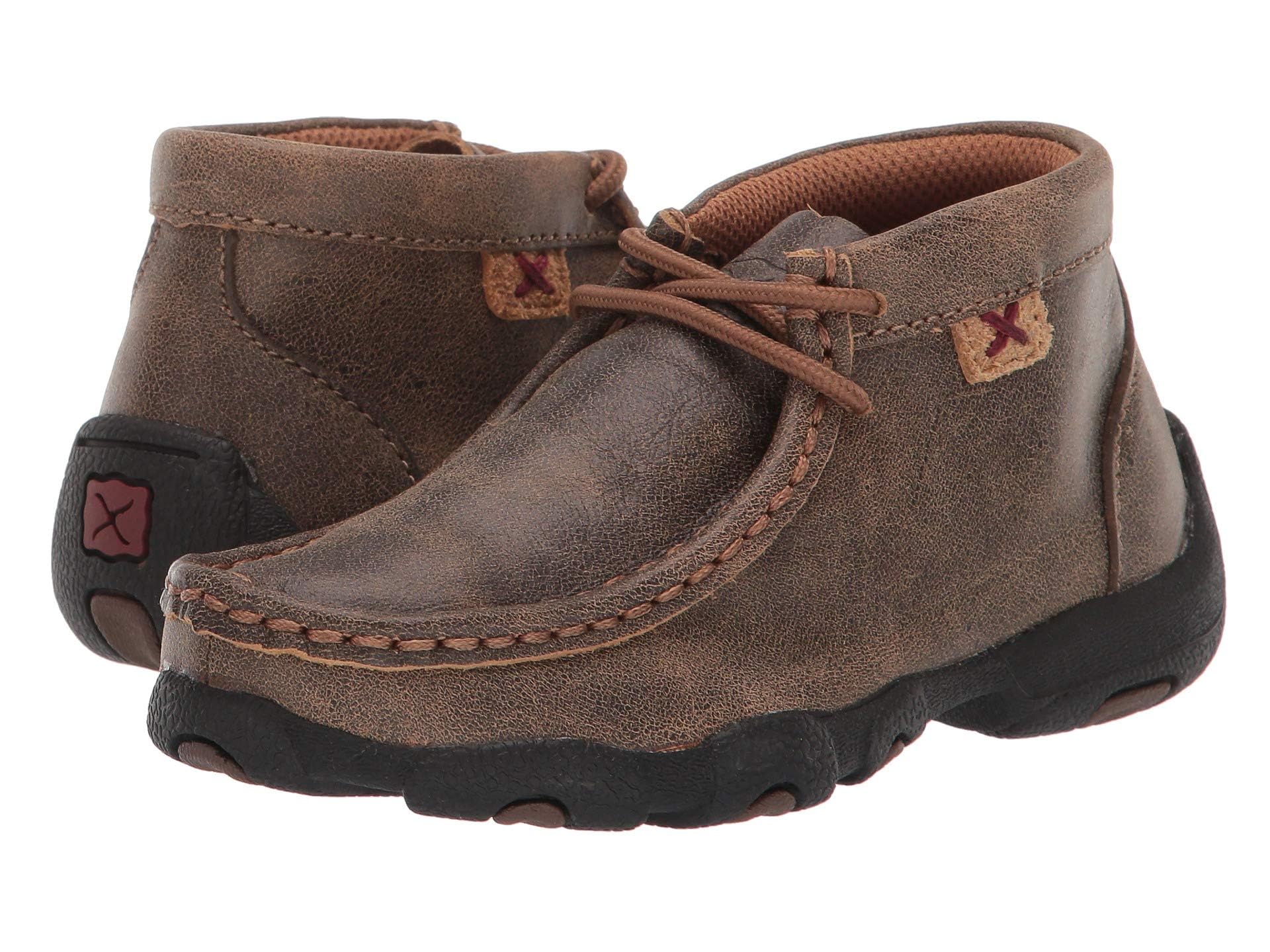 Twisted X Kids Chukka Driving Moc Bomber Shoes - Size 9 M | Comfortable & Stylish for Boys & Girls | Perfect for School, Play & Casual Outings