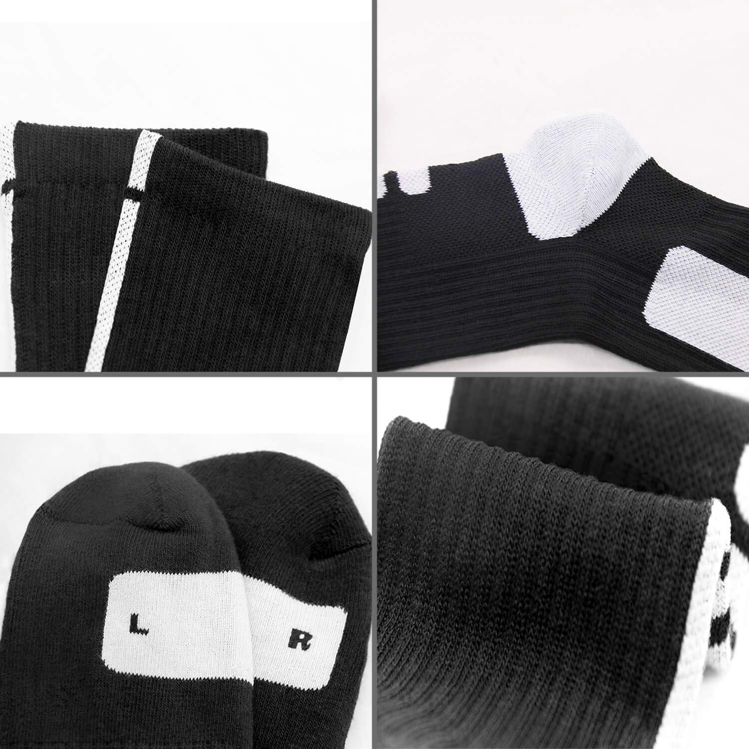 Elite Basketball Socks - Cushioned Athletic Crew Socks with Thick Compression for Men & Women - Perfect for Basketball, Running & Gym Workouts