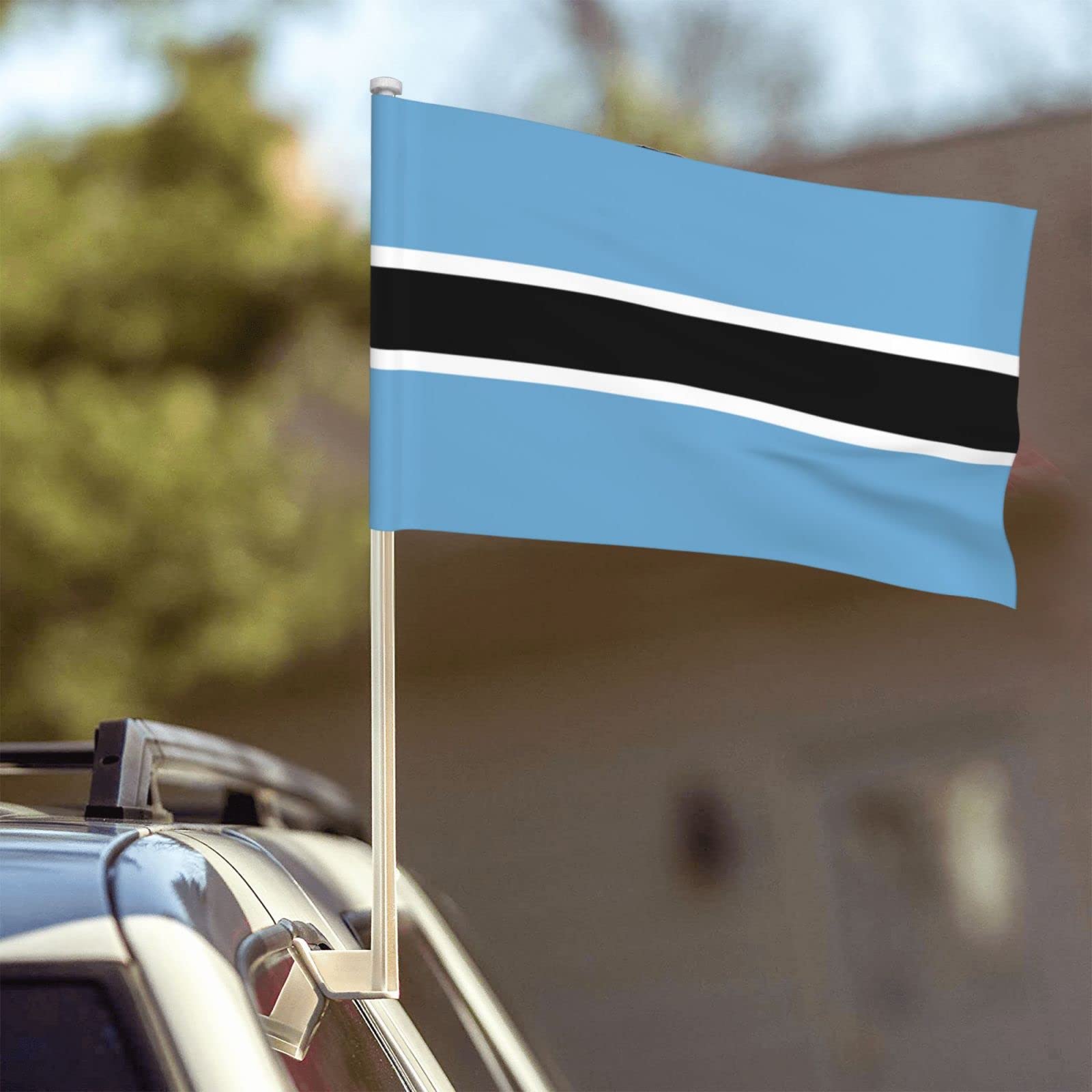 Botswana Flag 12x18 Inches - Double Sided Car Window Flags for Vehicles, Parades & Sporting Events (No Flagpole Included) - Durable Outdoor Decoration