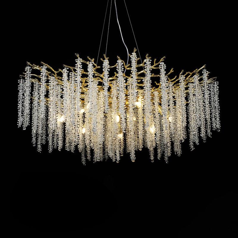 Elegant Albero Crystal Chandelier - Modern Luxury Ceiling Light Fixture for Dining Room, Living Room & Bedroom Decor