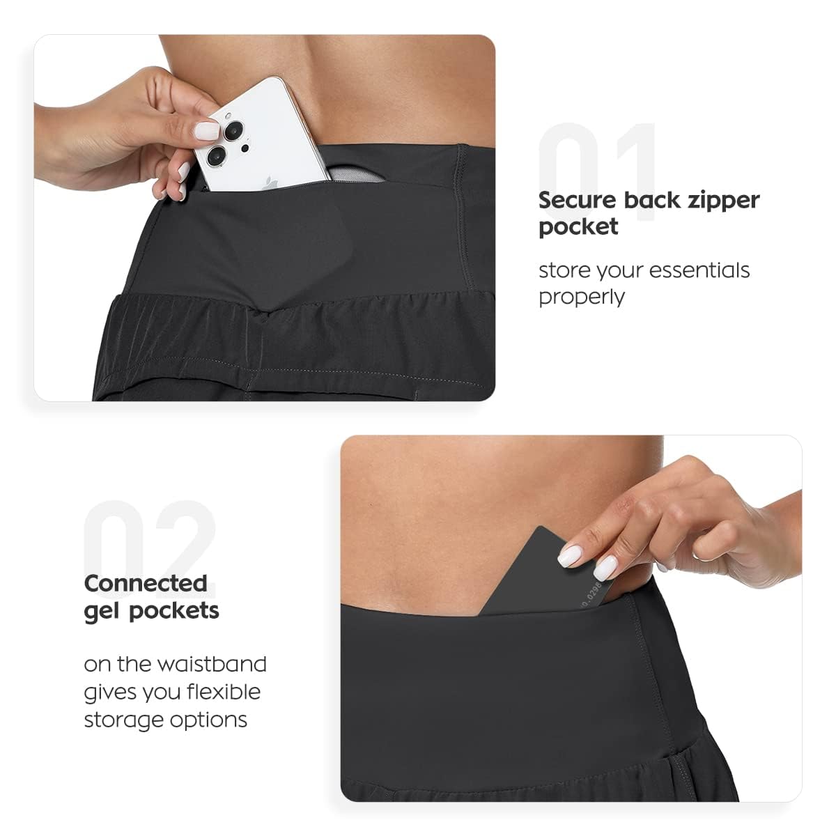 GYM RAINBOW Women's High Waisted Athletic Shorts - Lightweight Quick Dry Workout Running Shorts with Pockets for Yoga, Gym & Outdoor Activities