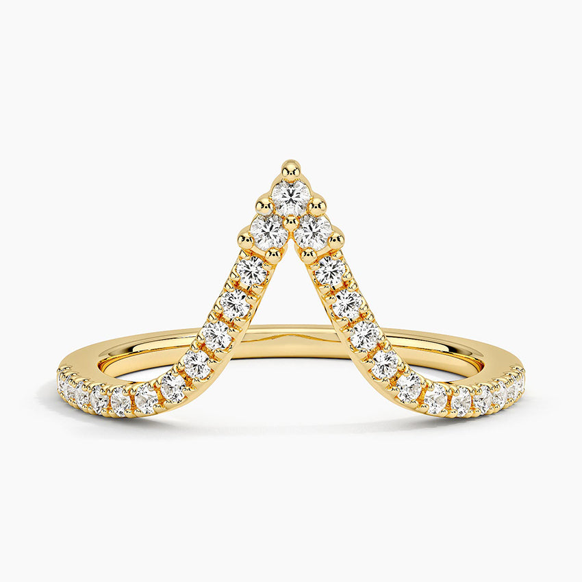 0.20CTW Nouveau Wedding Band Ring - Elegant Diamond Engagement Ring for Women, LR29 Size - Perfect for Proposals, Anniversaries & Special Occasions