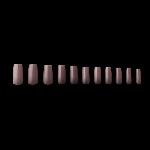 Apres Gel X Neutrals Mia Natural Tips 150pc Medium Square - Professional Salon Quality Press-On Nails for Home Manicure, Wedding, Party & Special Occasions