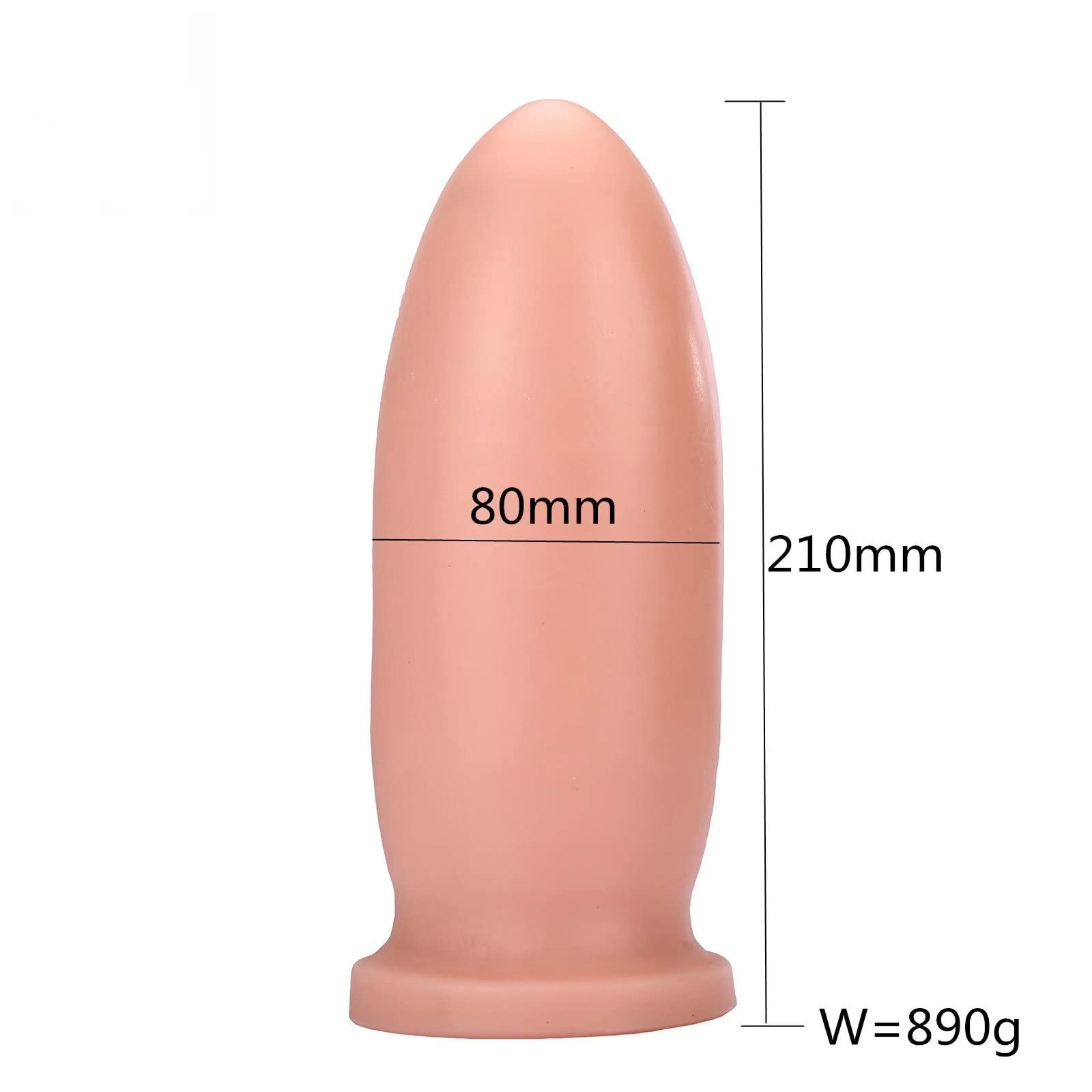 XXL Liquid Silicone Anal Plug for Beginners & Advanced Users - Ultra Soft Anal Sex Toy with Grooves for Women & Men (Flesh Color) | Perfect for Solo Play, Couples & BDSM Scenes
