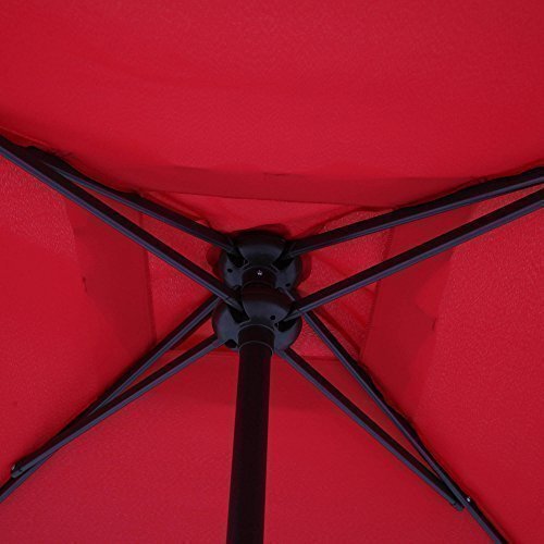 Albany Lane 6-Piece Folding Dining Set - Space Saving Outdoor Patio Furniture with Table & Chairs, Multiple Color Options (Red) - Perfect for Small Balcony, Garden, or Backyard BBQs