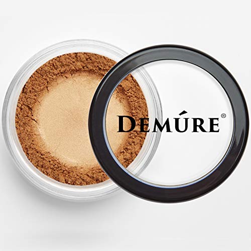 Demure Mineral Make Up (Amber) Matte Loose Powder Eyeshadow - Professional Long-Lasting Eye Makeup for Natural & Smoky Looks | Perfect for Daily Wear & Special Occasions