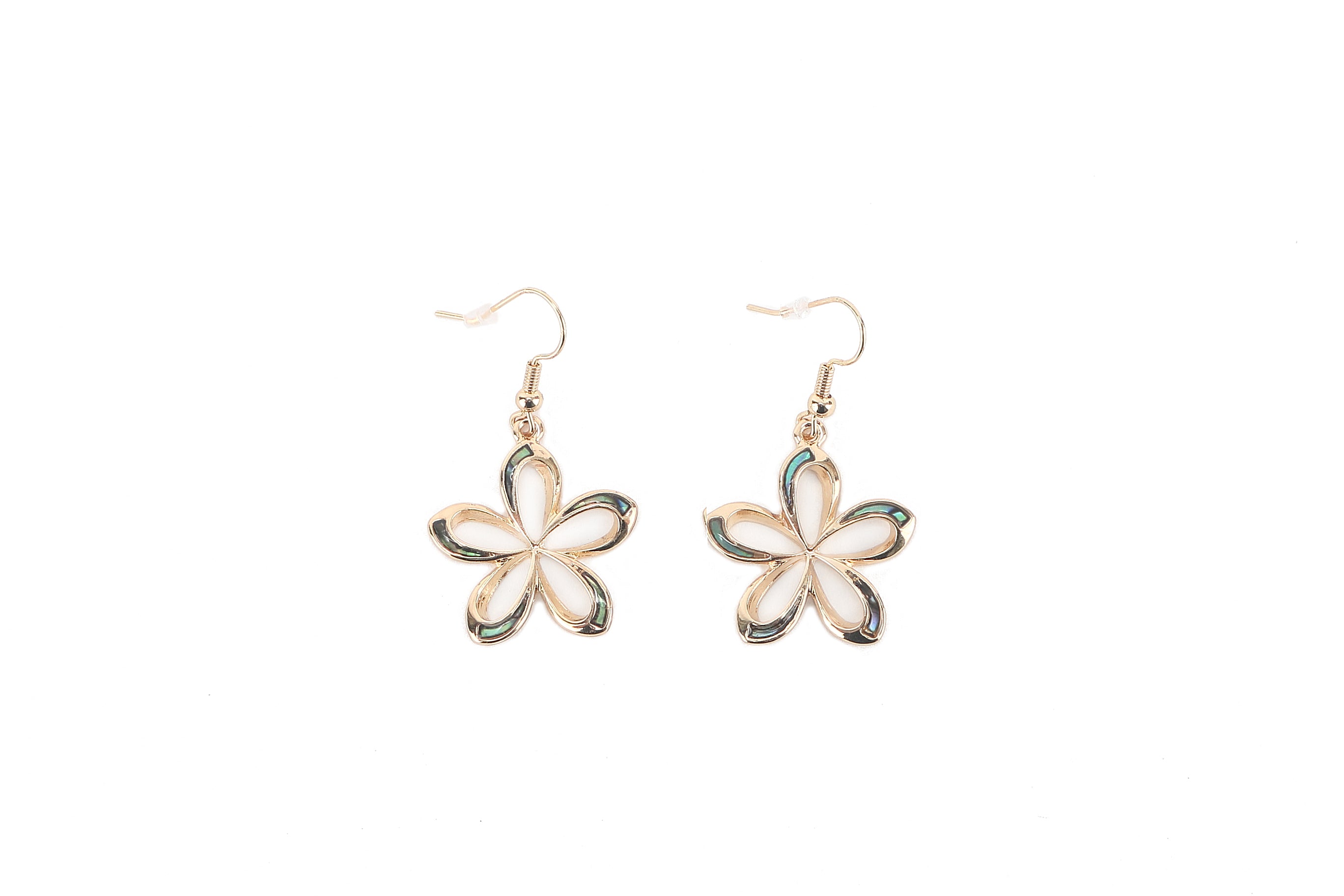 Makamae Tiare Gold Earrings for Women - Handmade Hawaiian Jewelry - Perfect for Weddings, Parties & Special Occasions