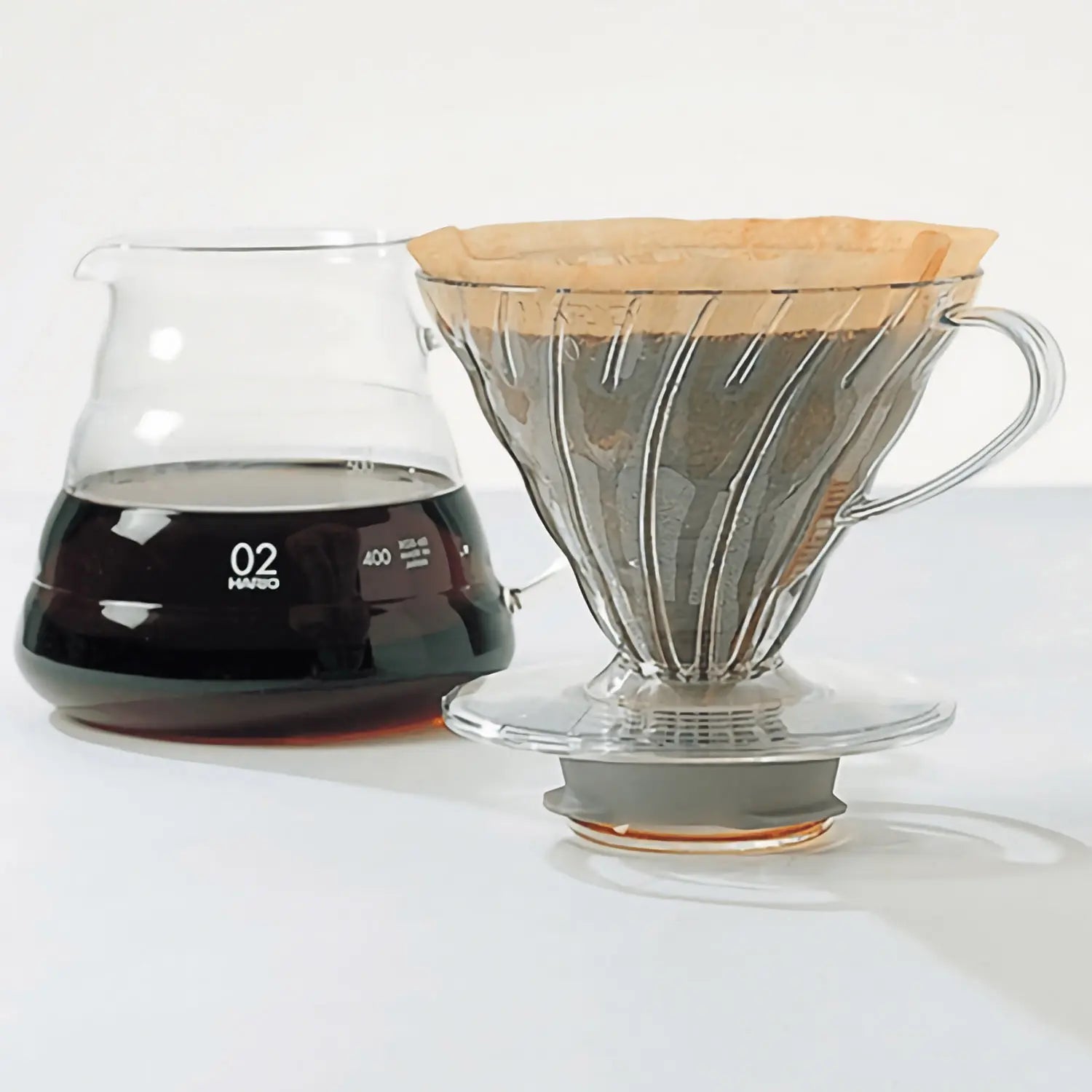 Hario V60 Heat Resistant Glass Coffee Server - Clear Dripper Carafe for Pour Over Coffee Brewing - Perfect for Home Baristas & Specialty Coffee Lovers