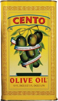 Cento Pure Extra Virgin Olive Oil - 101 oz (3L) Can - Premium Cooking Oil for Salads, Pasta & Baking - Ideal for Home & Restaurant Use