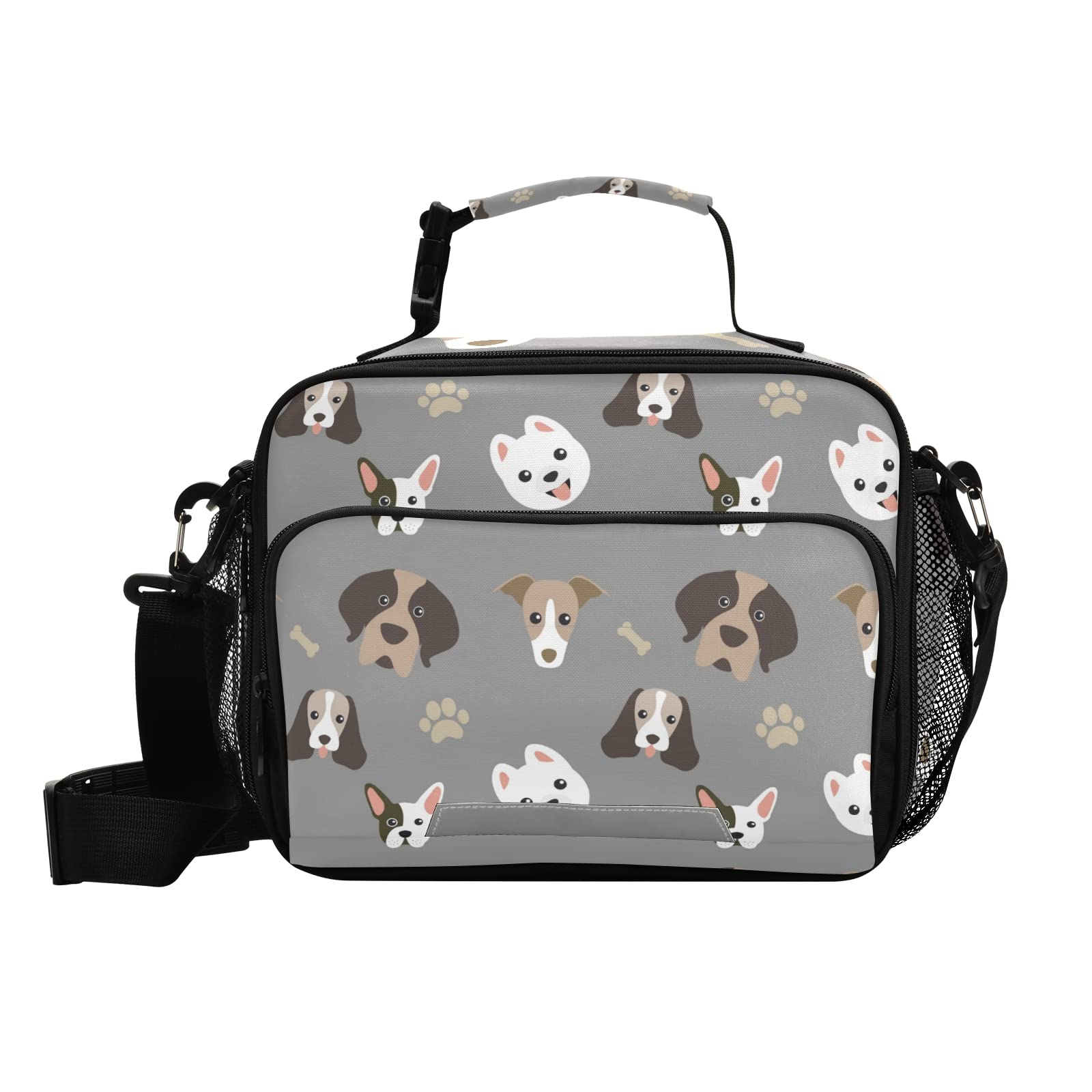 Kigai Insulated Lunch Bag with Removable Shoulder Strap - Cute Dog Design Lunch Cooler Tote for Picnic, School, Office & Outdoor Activities | Perfect for Keeping Meals & Fruits Fresh
