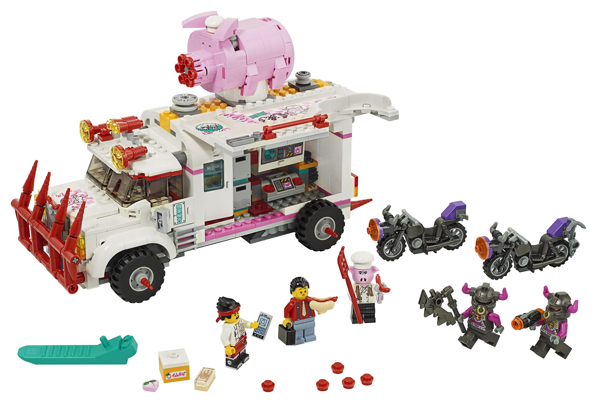 LEGO Monkie Kid: Pigsy’s Food Truck 80009 Building Kit (832 Pieces) - Creative Construction Toy for Kids, Perfect Birthday Gift - Fun for Playtime, Storytelling & Display
