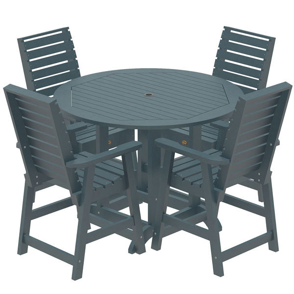 Glennville 5-Piece Round Counter Height Dining Set - Perfect for Small Spaces, Breakfast Nooks & Modern Kitchens