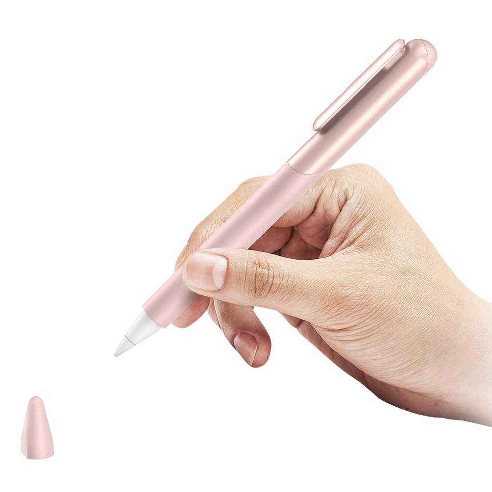 Apple Pencil 2 Case - Soft Silicone Protective Cover with Grip (Rose Gold) for iPad Pro/Air - Perfect for Drawing, Note Taking & Digital Art