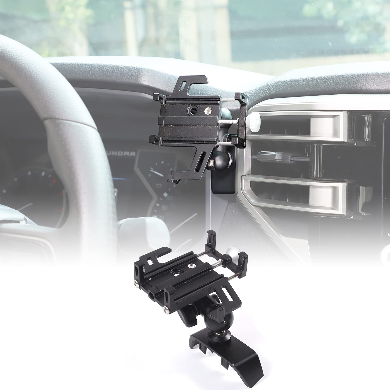 CHEAYAR Car Phone Mount for Toyota Tundra & Sequoia 2022-2023 - Dashboard Clip Phone Holder, Right Side Style D - Perfect for GPS Navigation & Hands-Free Driving