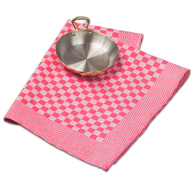 Checkered Side Towel 5-Pack - Soft & Absorbent Kitchen Towels for Cooking, Cleaning & Serving - Perfect for Restaurants, Home & Outdoor Use