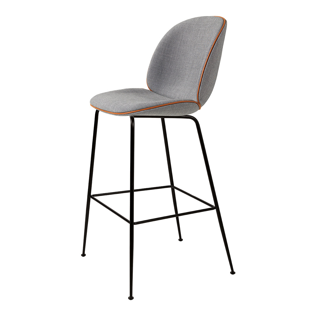 Beetle Counter Chair - Fully Upholstered Modern Bar Stool with Back Support | Perfect for Kitchen Islands, Breakfast Bars & Home Cafes