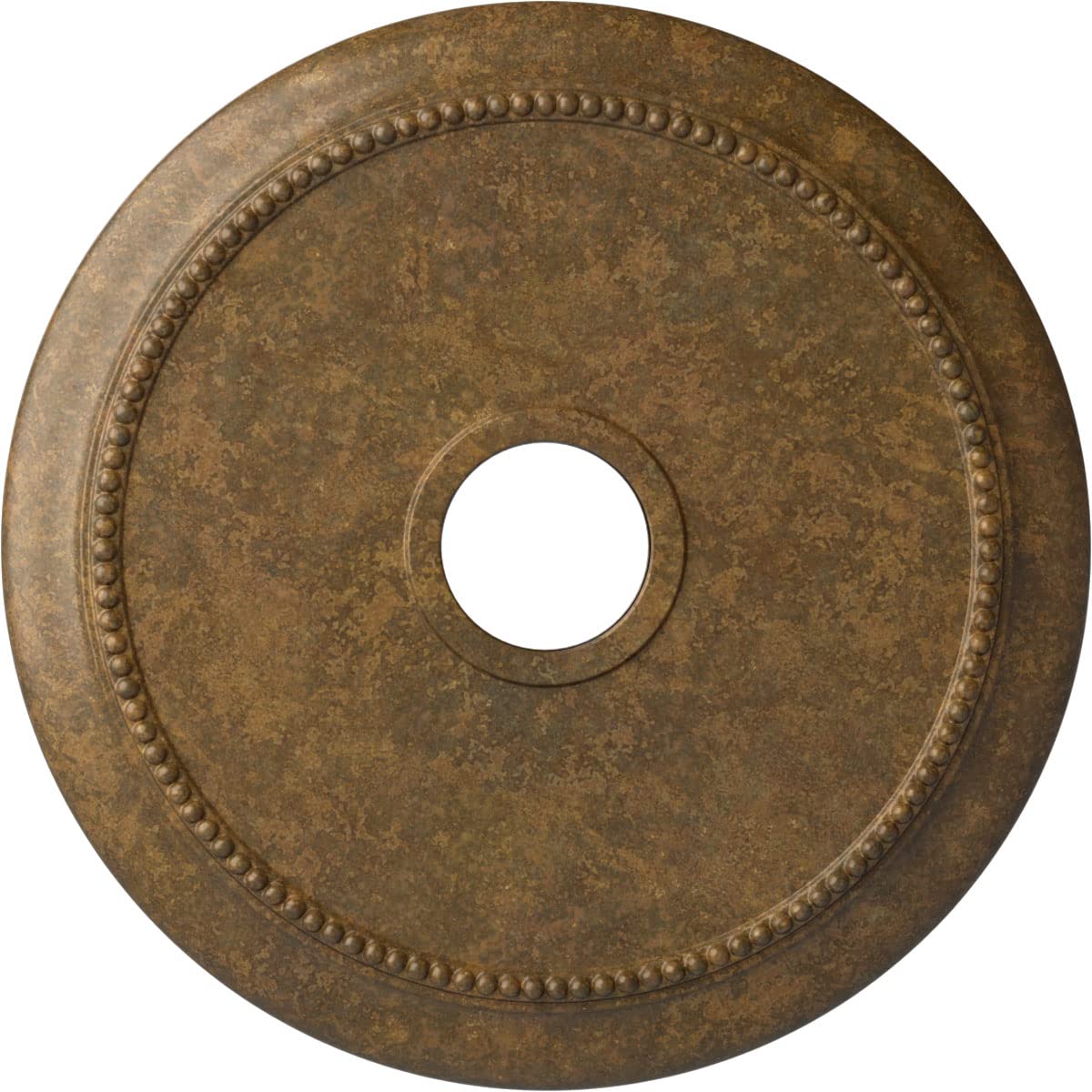 Ekena Millwork CM24CRRZS Crendon 24-Inch Ceiling Medallion - Hand-Painted Rubbed Bronze Finish, 24 1/8