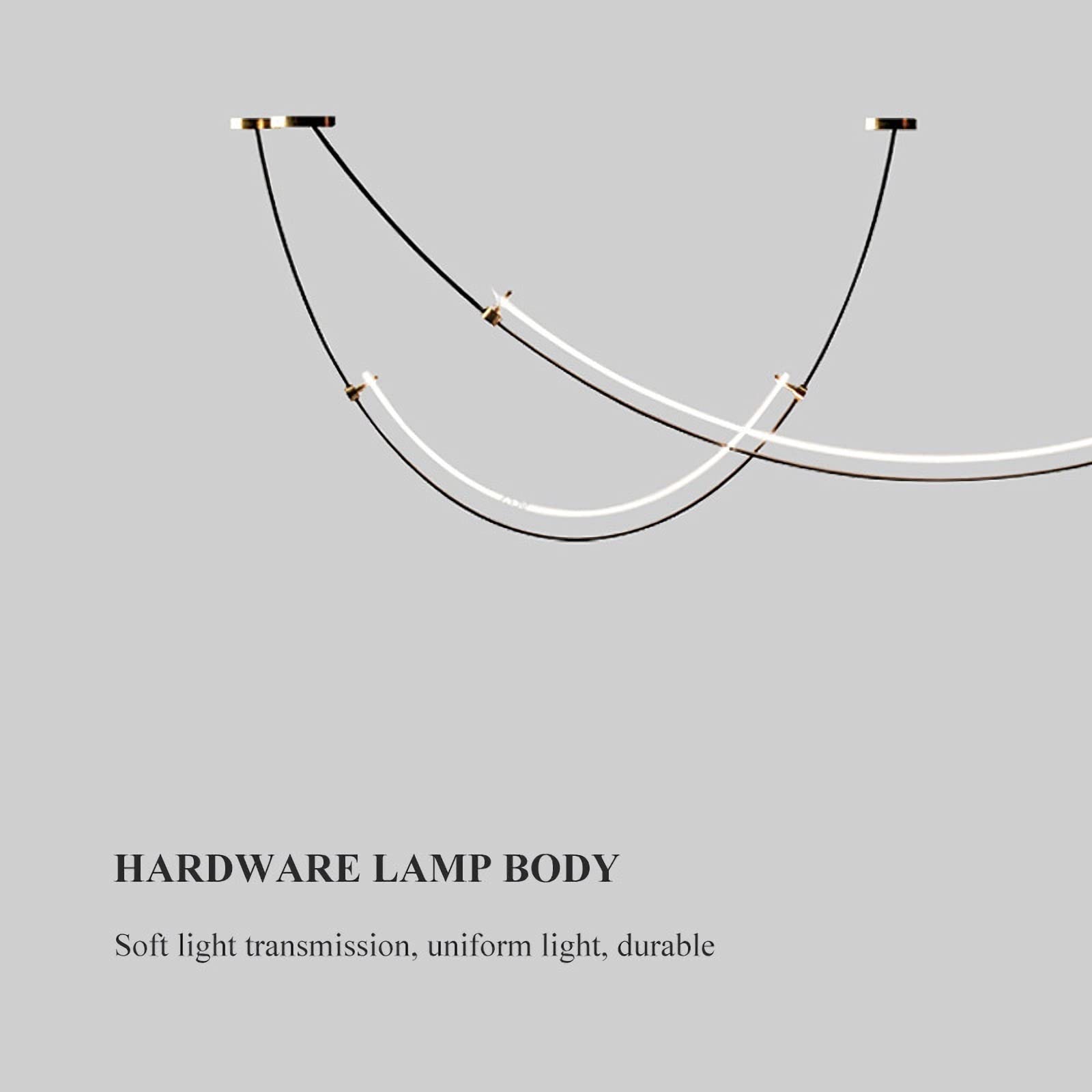 Nordic Black Linear Hanging Light - Adjustable 2-Light LED Pendant with Black Metal Body for Dining Room, Living Room, Bedroom & Bar | Modern Minimalist Lighting for Home Decor