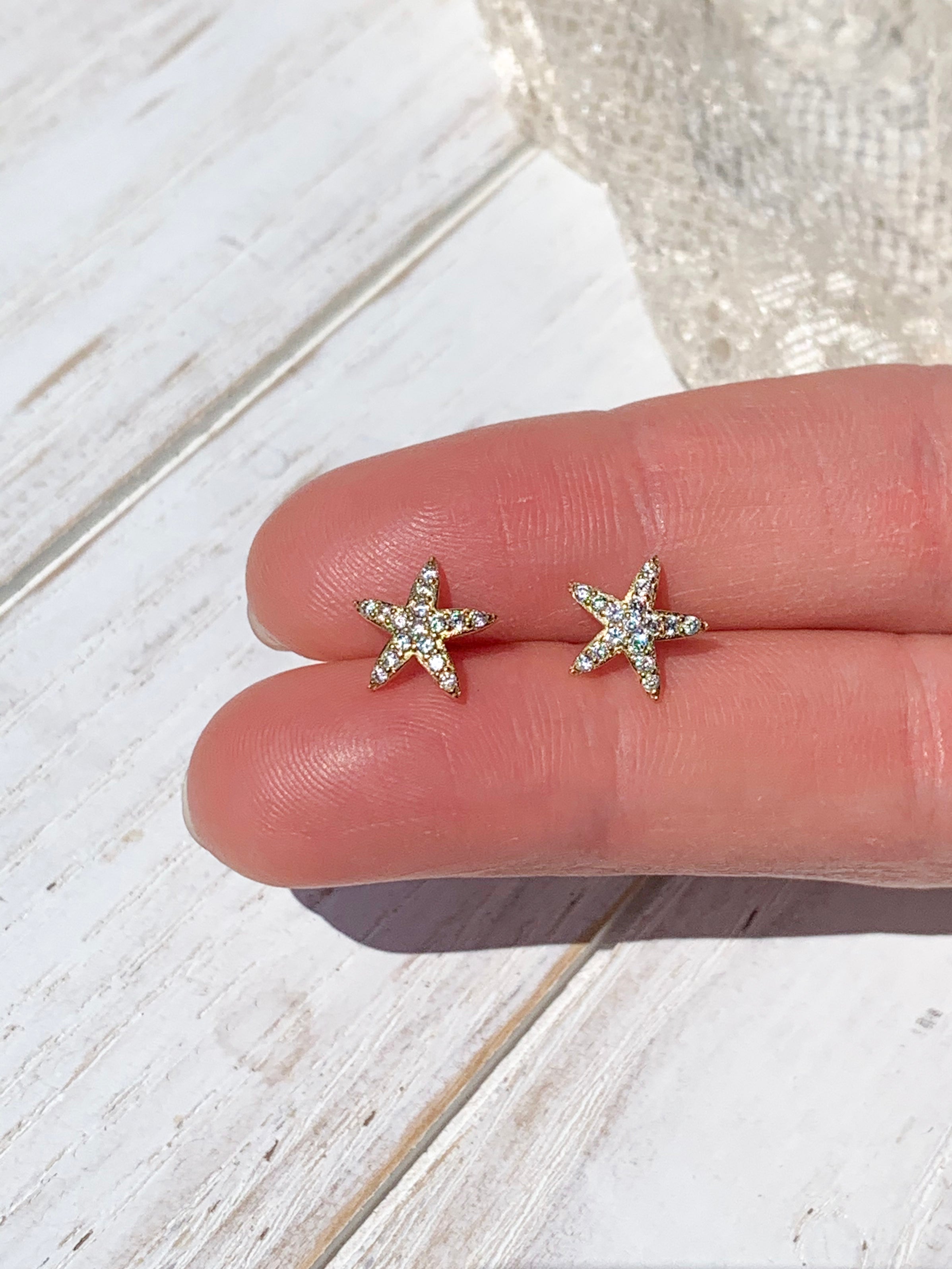 14K Gold Plated & Sterling Silver Tiny Gold Star Stud Earrings for Women - Perfect Bridal Party Gifts, Everyday Wear & Special Occasions