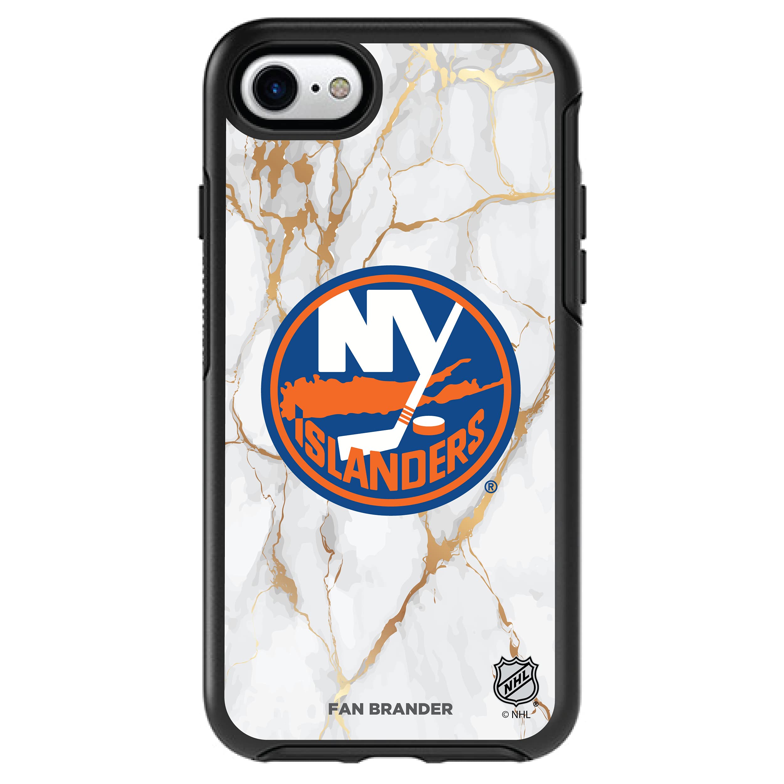 NHL OtterBox Symmetry Phone Case Compatible with Apple iPhone - White Marble Design | Durable Protection for Hockey Fans | Perfect for Game Days & Everyday Use