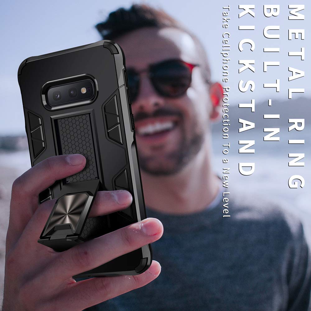 Samsung Galaxy Note 8 Case with Built-in Kickstand - Military Grade Shockproof Protective Cover, Heavy Duty Armor Phone Case with Stand Holder (Black) - Perfect for Outdoor Activities, Travel and Daily Protection
