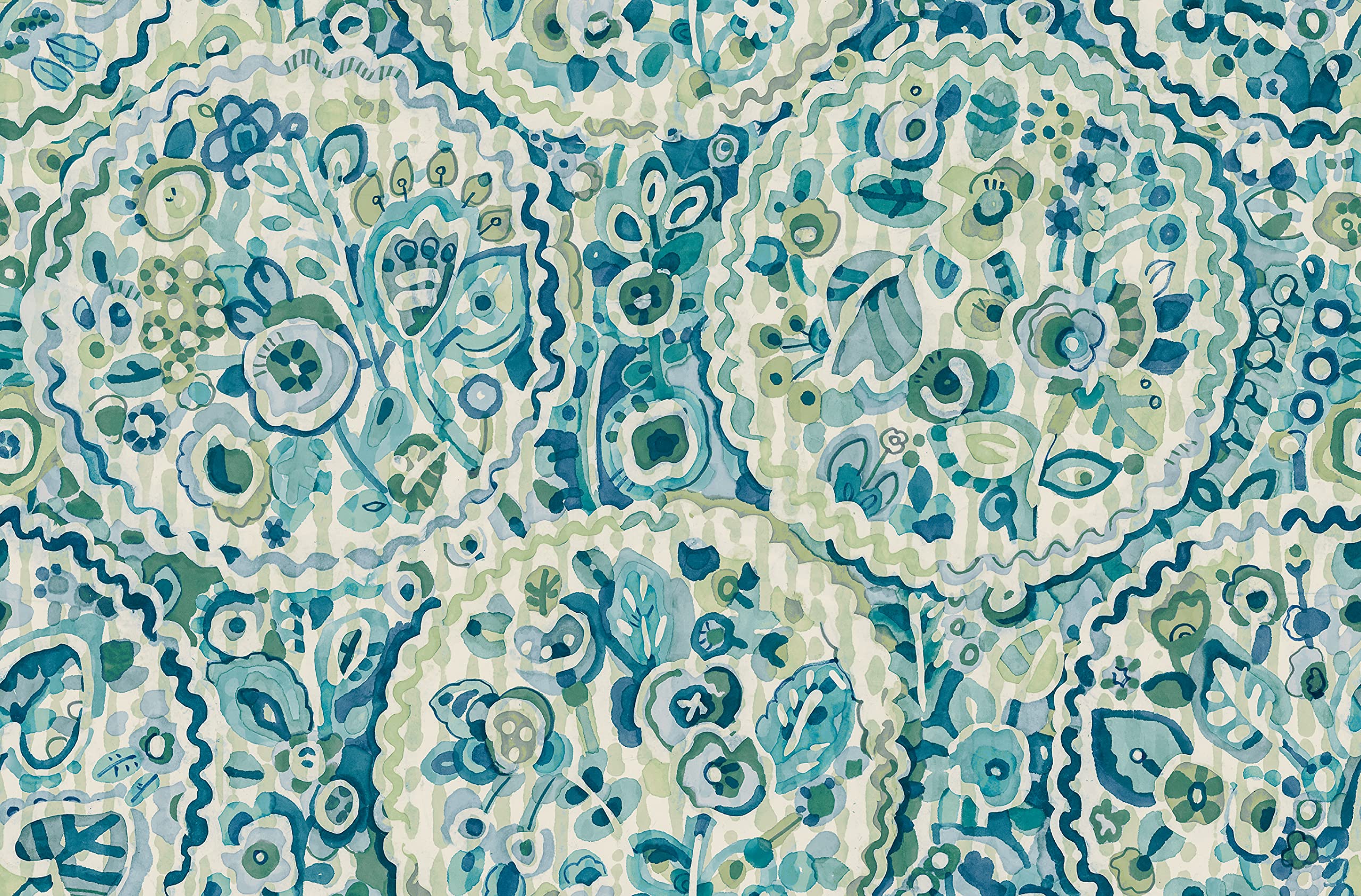 Teal Camille Peel & Stick Wallpaper - Self-Adhesive Removable Wallpaper in Blue | Perfect for Bedroom, Nursery & Home Decor