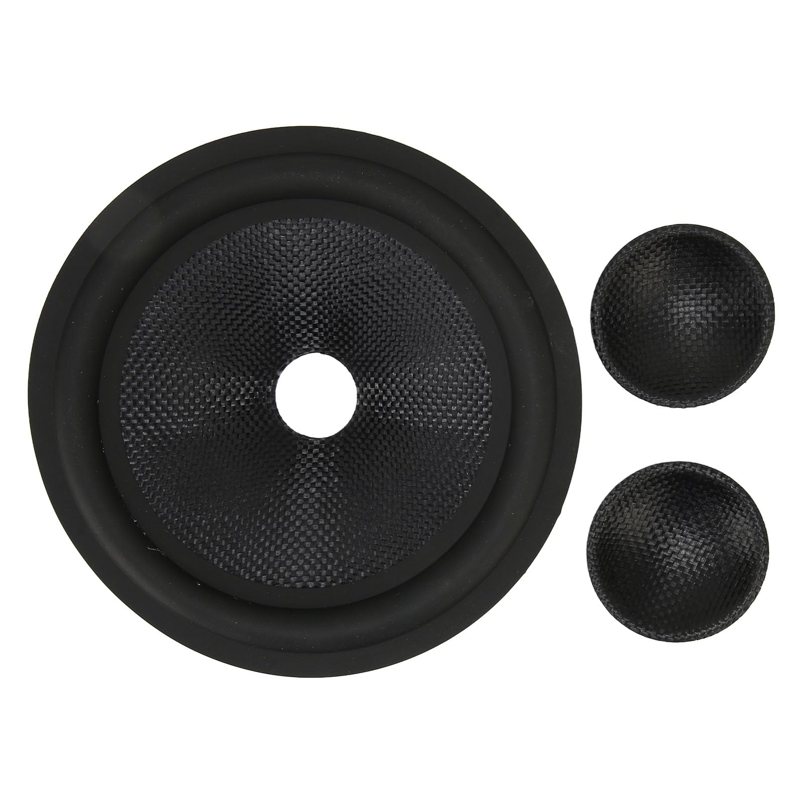 6 Inch Paper Speaker Cone with 1 Inch Inner Diameter - Subwoofer Cone Drum Paper with Rubber Surround & 2 Paper Caps for DIY Speaker Repair and Audio Projects | Perfect for Home Theater, Car Audio, and Professional Sound Systems