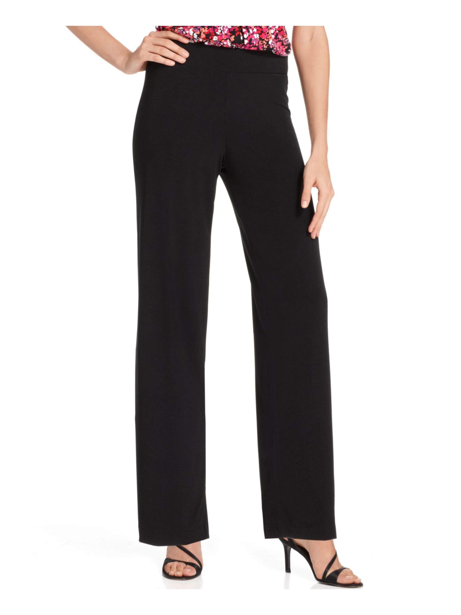 Women's Petite Wide Leg Pull-On Palazzo Pants - Comfortable & Stylish Casual Wear for Work, Travel & Lounge