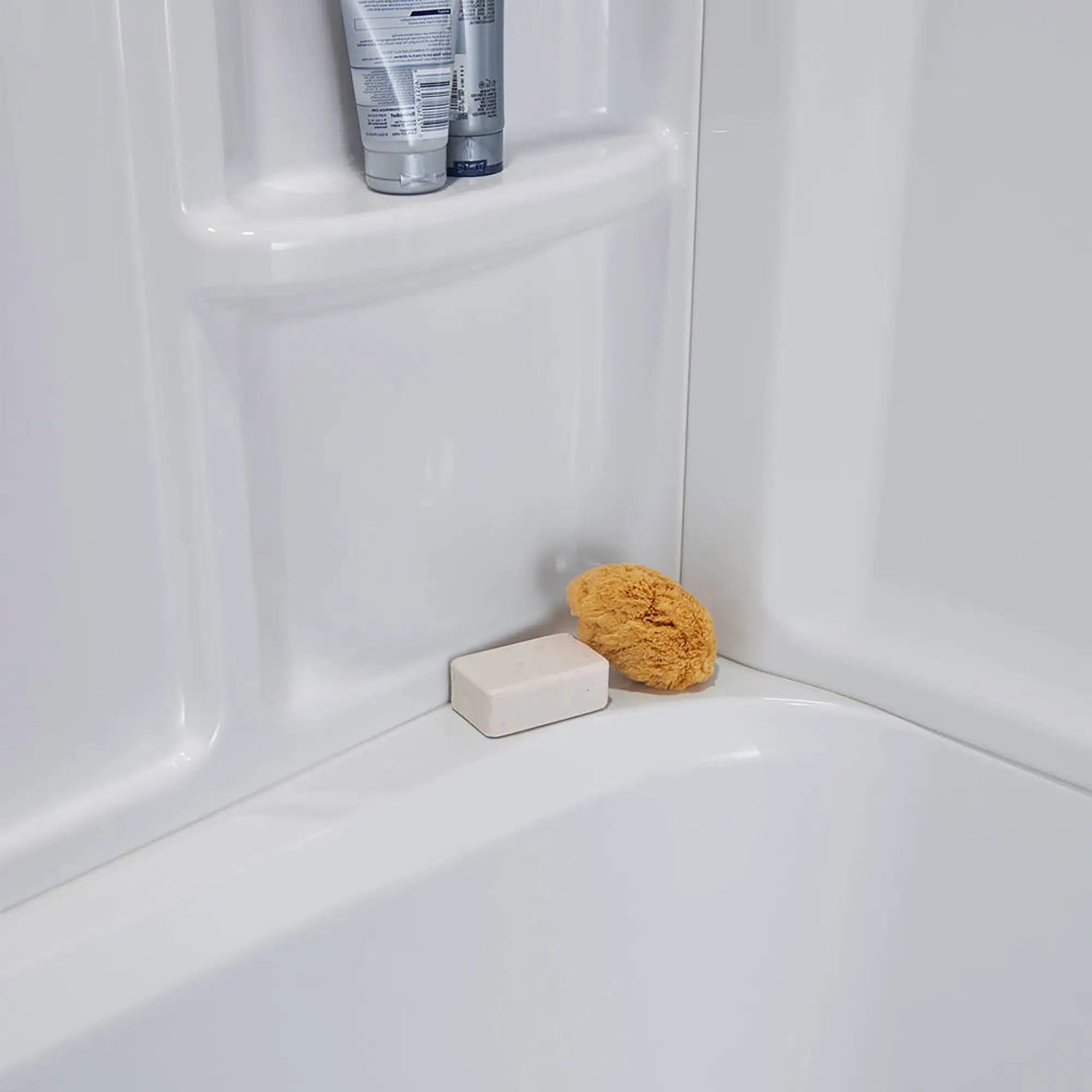 Elevate Seated Shower Base with Right Hand Outlet - ADA Compliant Walk-In Bathtub Replacement for Elderly & Disabled - Safe Bathing Solution for Seniors with Mobility Issues (White)