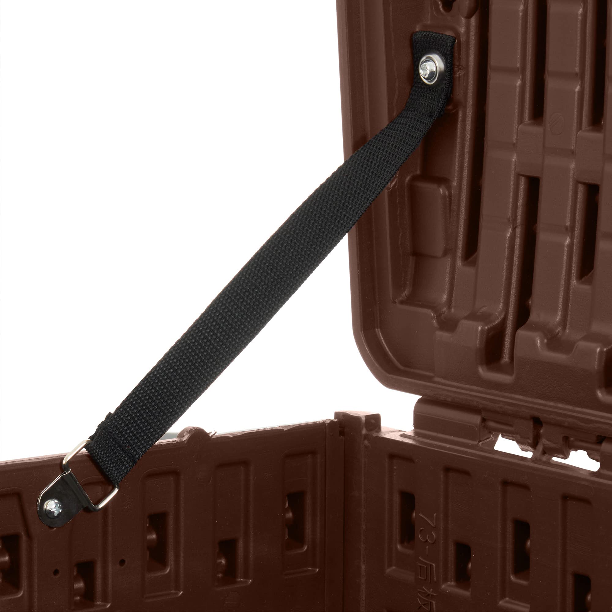 Outdoor Storage Deck Box 73 Gallon with Standard Closure - Durable Plastic Deck Box for Patio, Garden & Backyard Organization - Weatherproof Java Brown Deck Storage Container