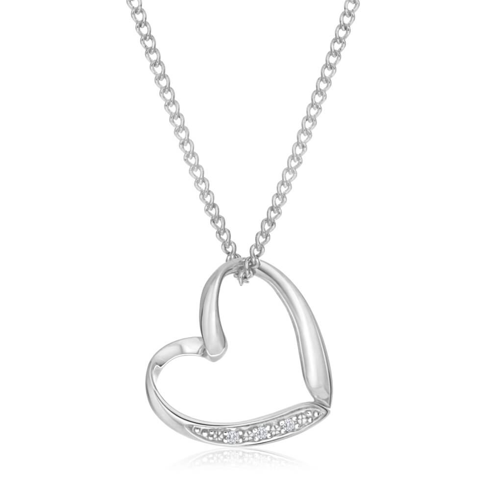 9ct Elegant White Gold Diamond Pendant Necklace for Women - Perfect for Weddings, Anniversaries & Special Occasions