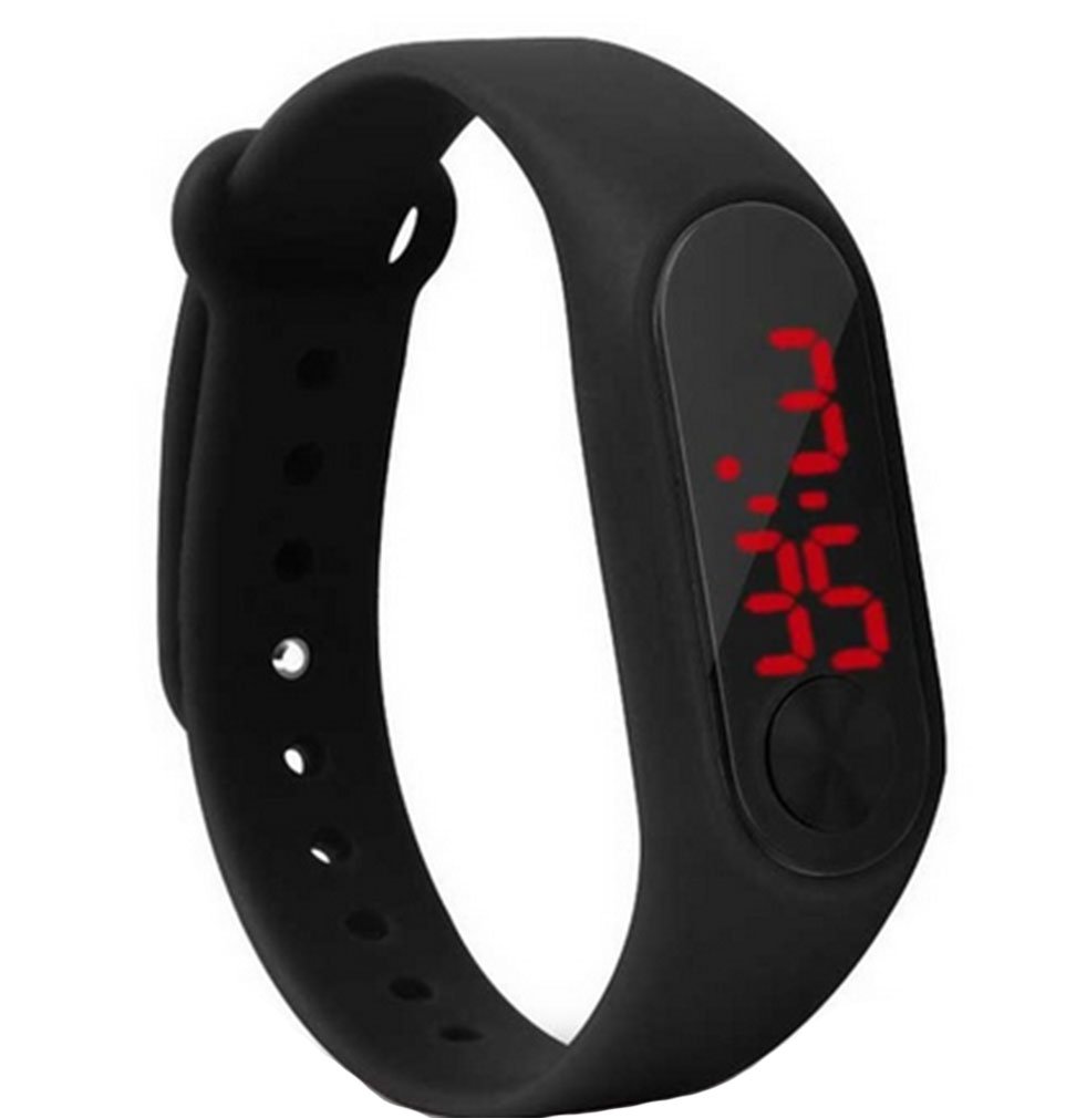 Unisex LED Digital Sports Watch - Waterproof Silicone Rubber Wristband with Alarm & Stopwatch - Perfect for Running, Gym & Outdoor Activities