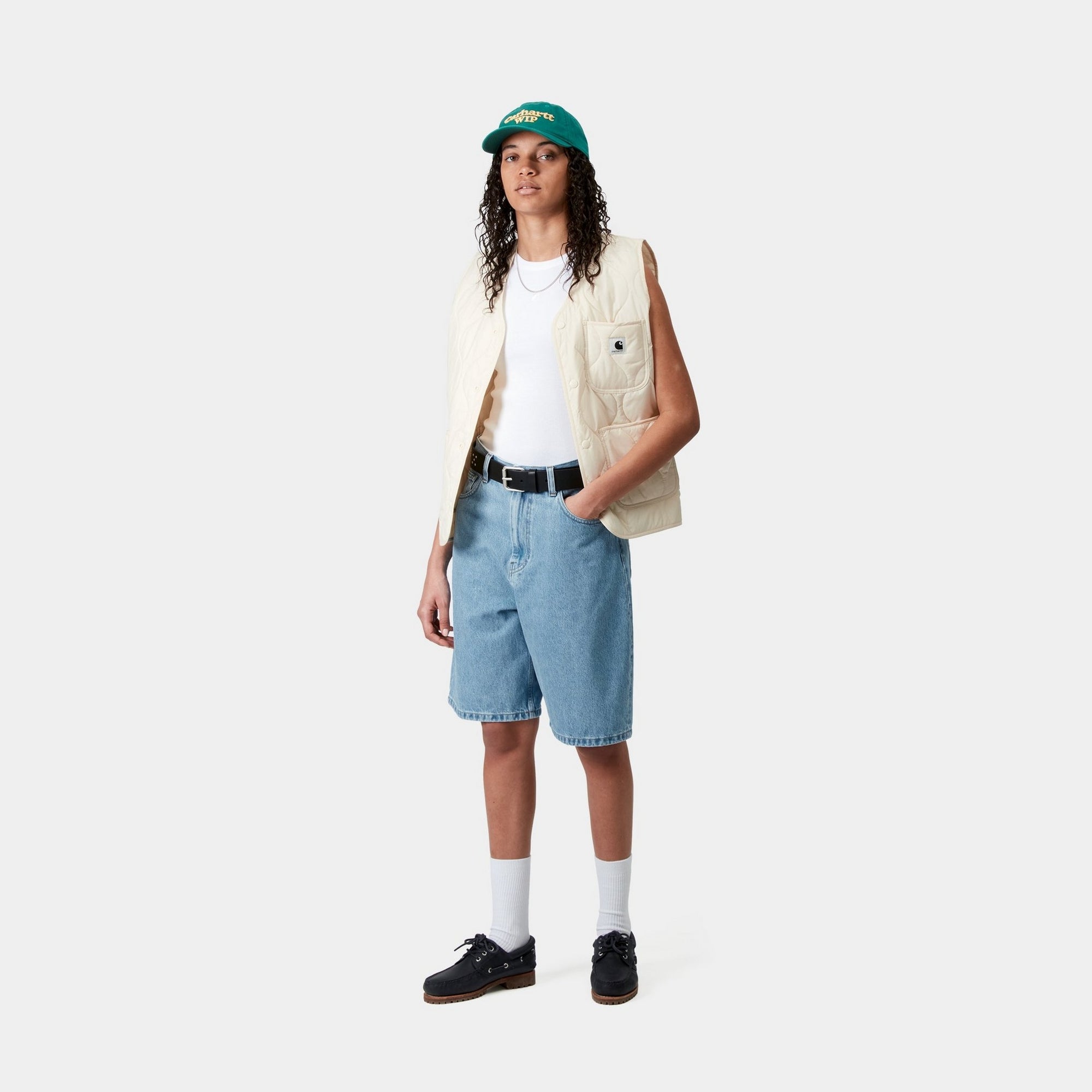 Women's Brandon Short - Blue Stone Bleached Denim Shorts | Casual Summer Outfit & Beach Wear