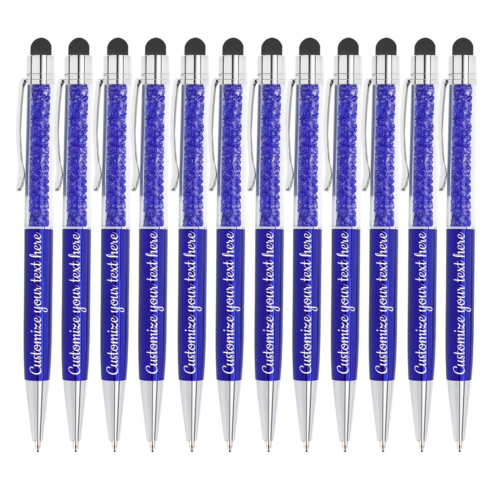Custom Engraved Ballpoint Pens Bulk - Personalized Name & Message Stylus Pens for Business, Office, Graduation - Unique Christmas & Birthday Gifts for Men & Women - Perfect for Corporate Events, Promotions & Special Occasions