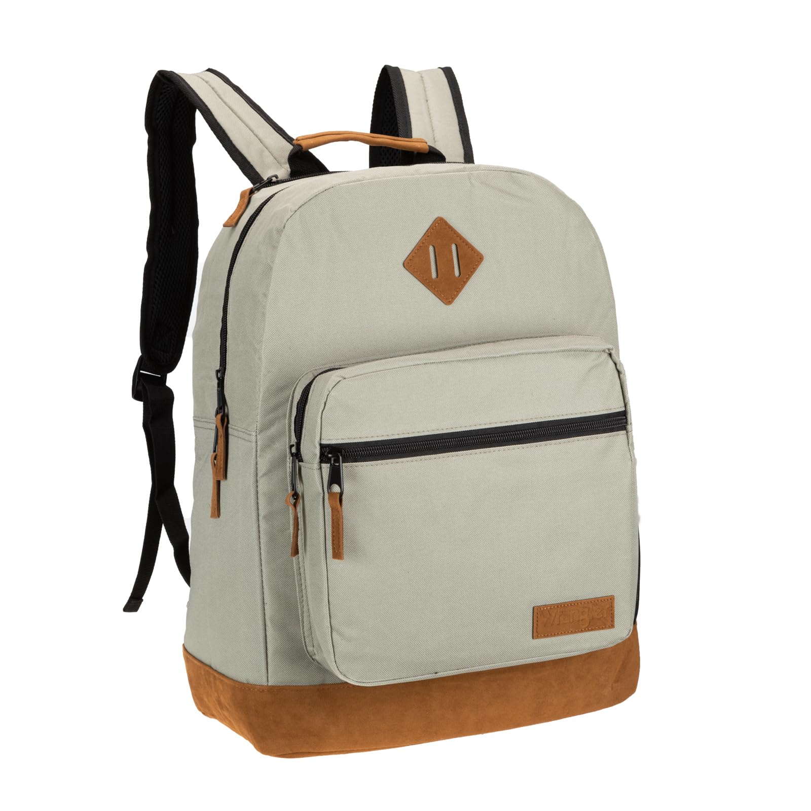 **Wrangler Yellowstone Western-Style Backpack - Water Resistant Coated Polyester Daypack for Travel, School & Work - Includes Padded Laptop Sleeve (Coated Grey) - Perfect for Hiking, Commuting & Campus Life**