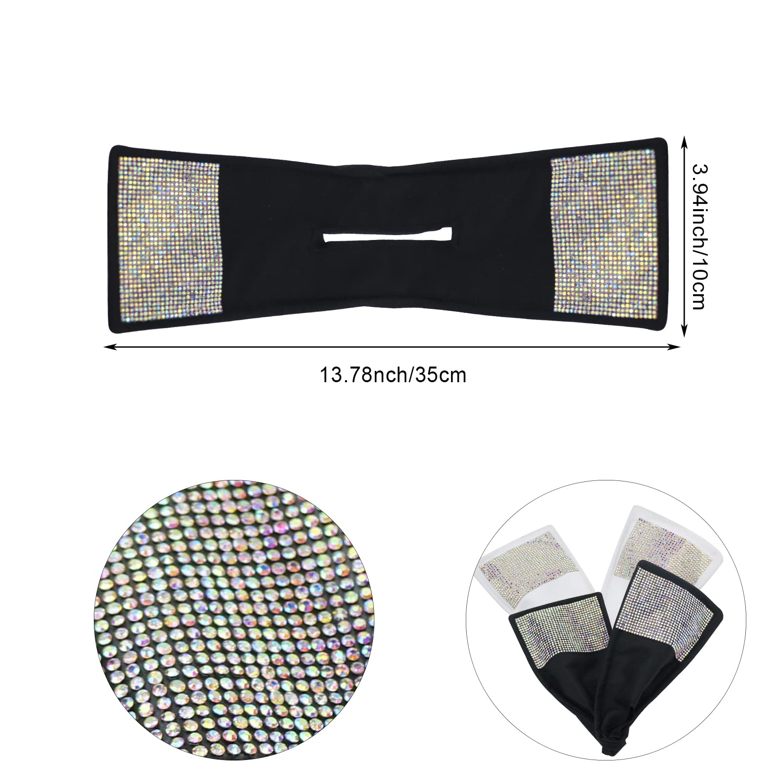 2 Pack Deft Crystal Diamond Hair Bun Maker - Reusable Donut Bun Wraps & Elastic Hair Bands for Women & Girls | Perfect for Updos, Ponytails & Everyday Hairstyles