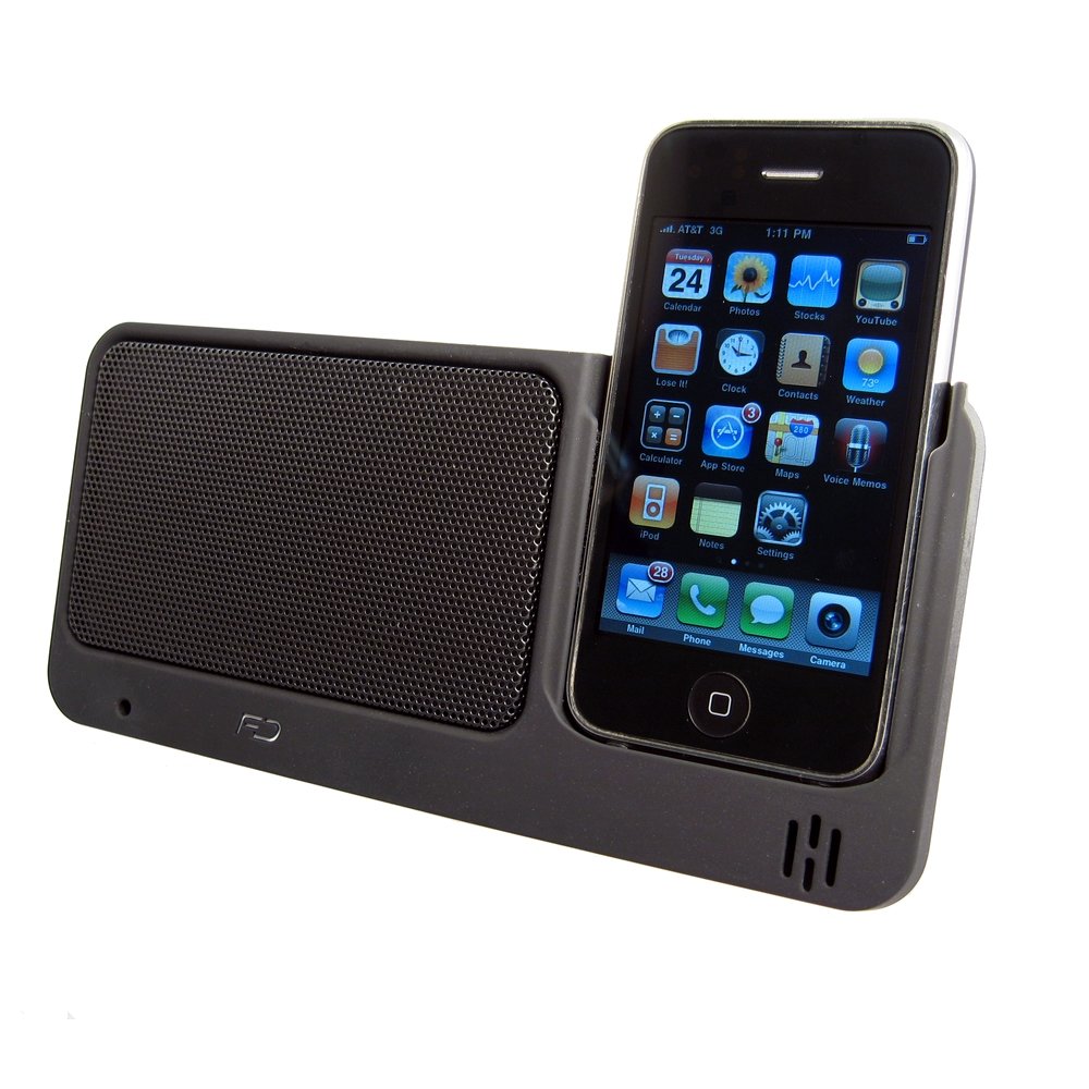 Cables Unlimited Audio Fone-Doc Hands-Free Speaker for iPhone 3G/3GS - Black | Wireless Car Speakerphone for Safe Driving & Office Calls