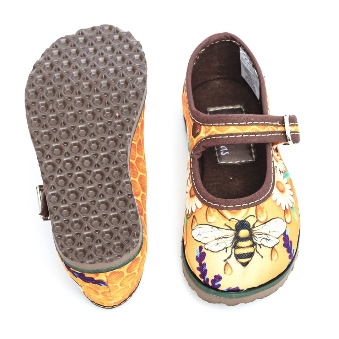 Maconditas® Bee Girls Shoes - Comfortable & Stylish Flats for Toddlers & Kids - Perfect for School, Playtime & Special Occasions