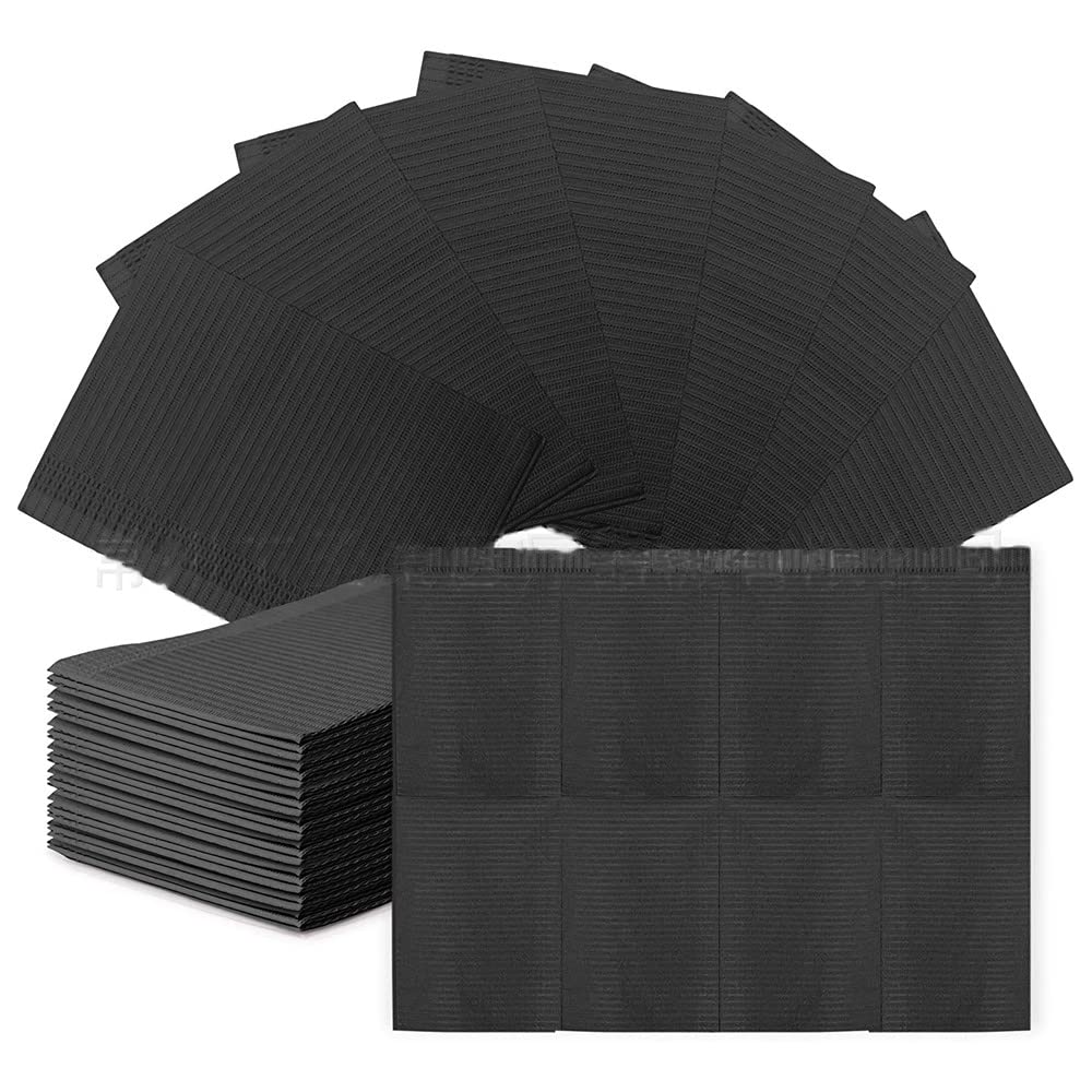 **JWCBDY 50Pcs Disposable Dental Bibs - 3-Ply Waterproof Patient Lap Cloths 13