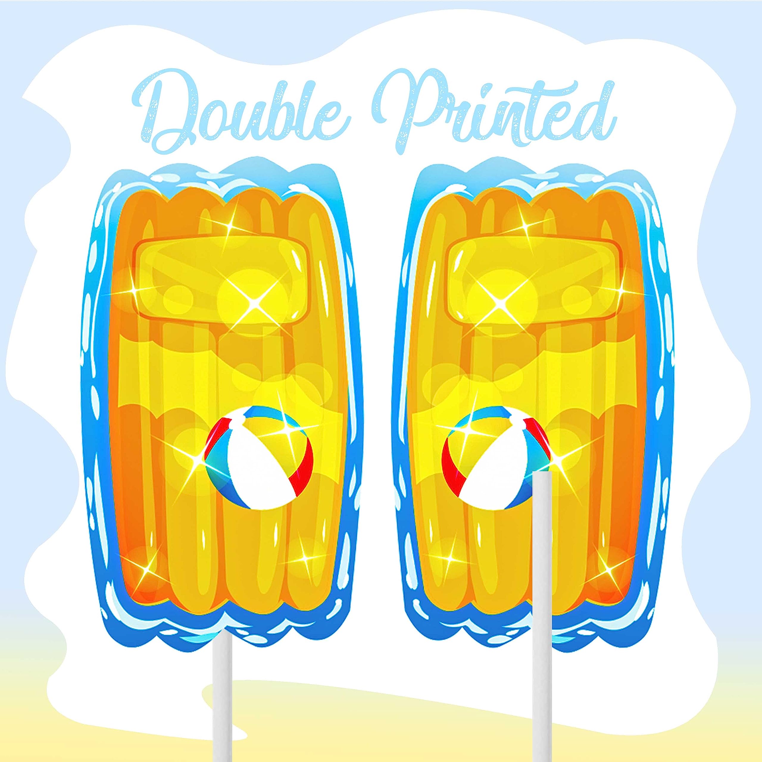 36pcs Summer Pool Cupcake Toppers Decorations - Tropical Beach Theme Party Supplies for Birthdays, Weddings, Baby Showers & Pool Parties - Perfect for Hawaiian Luau, Beach Bash & Summer Celebrations