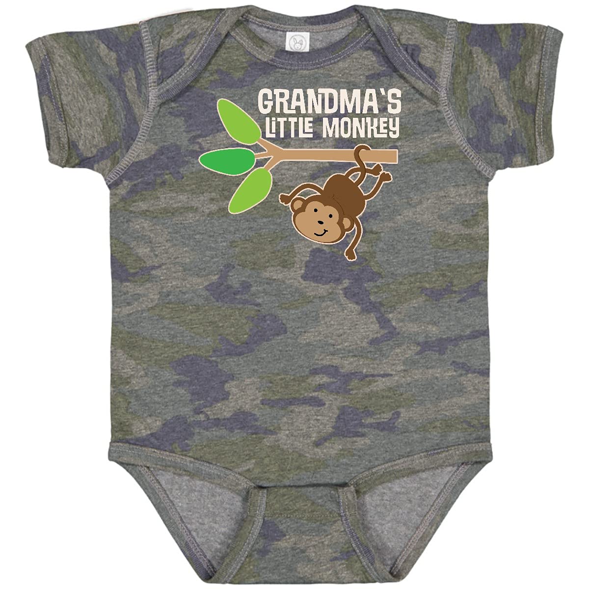 Inktastic Grandma's Little Monkey Grandchild Baby Bodysuit - Cute Cotton Onesie for Newborns & Infants - Perfect Baby Shower Gift & Family Outfit for Holidays, Photos & Playtime