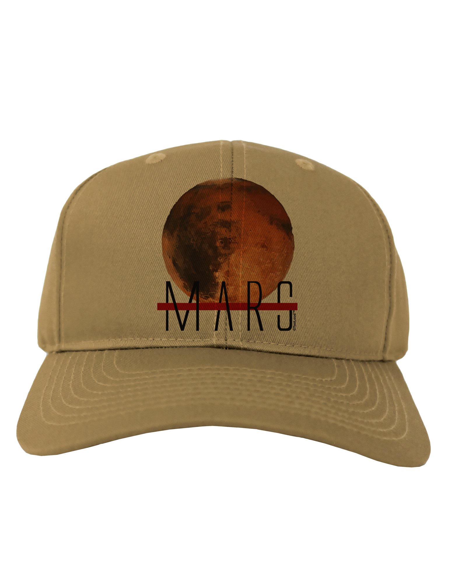 TooLoud Planet Mars Text Adult Baseball Cap - Stylish Unisex Adjustable Dad Hat for Men & Women - Perfect for Outdoor Activities, Sports Events and Casual Wear