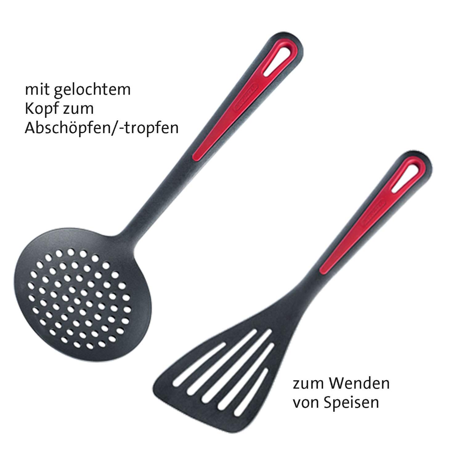Westmark 5-Piece Kitchen Utensil Set - BPA-Free Plastic Cooking Tools with Non-Slip Handles (Spatula, Spoon, Slotted Spoon, Ladle, Turner) - Perfect for Baking, Frying & Everyday Cooking