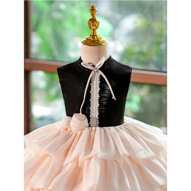 Elegant Champagne Birthday Dress for Girls - Fluffy Princess Party Gown for Special Occasions | Perfect for Birthday Parties, Pageants, and Formal Events