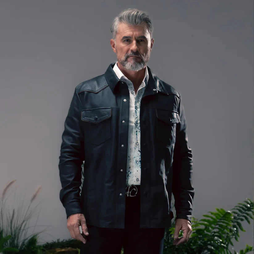 Premium Men's Black Casual Lambskin Blouson Shirt | Fashionable & Comfortable Jacket for Everyday Wear | Ideal for Outings, Dates & Business Casual Occasions