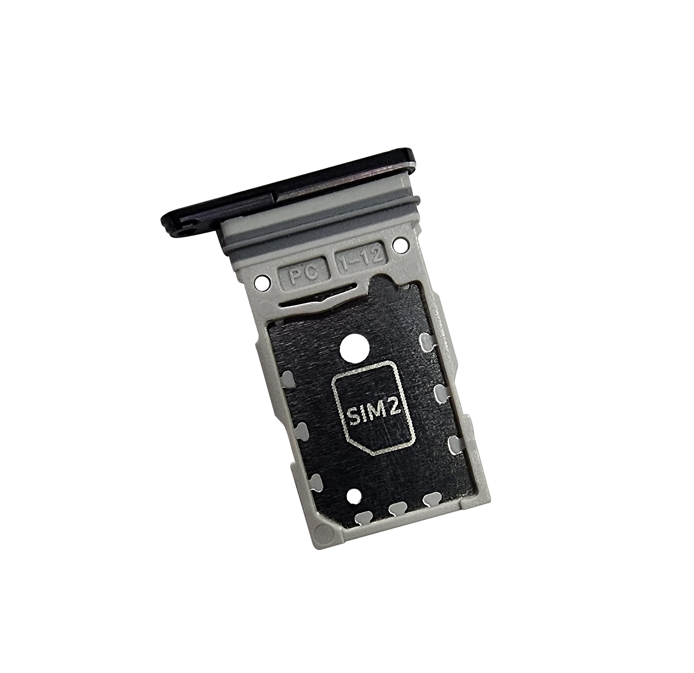 Dual SIM Tray & Micro SD Card Slot Holder with Waterproof Rubber Gasket for Samsung Galaxy S23 Ultra 5G (Phantom Black) - Replacement Part for Mobile Phone Repair | Perfect for Travel, Business & Water-Resistant Protection