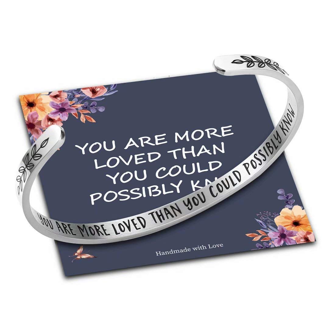 Inspirational Quote Bracelets for Women - Motivational Mantra Jewelry Gifts for Best Friend, Mom, Daughter, Sister (Birthday, Mother's Day Present) - Comes in Gift Box - Perfect for Daily Wear & Special Occasions